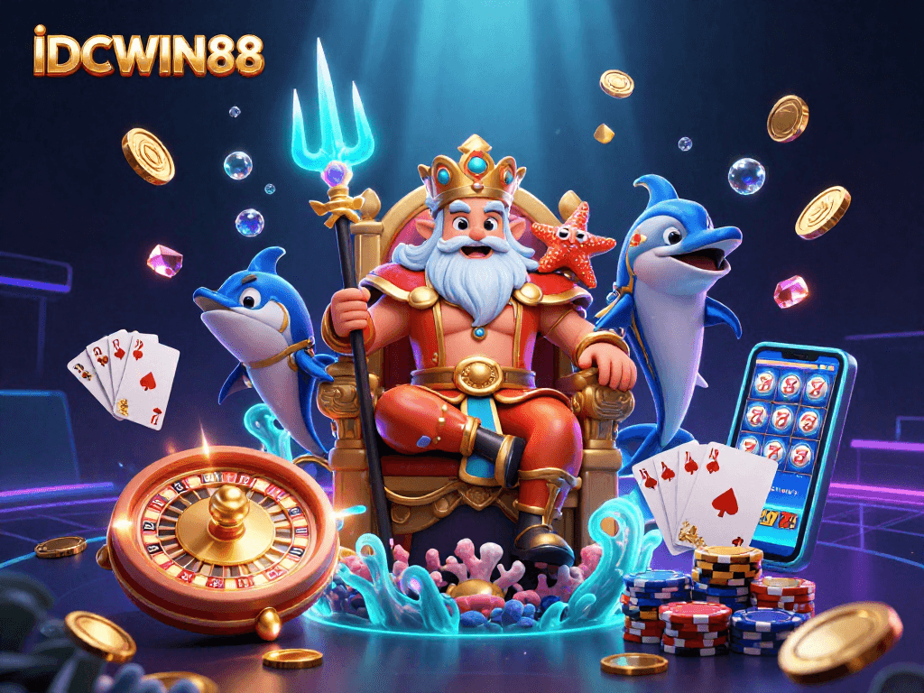 Win big at IDCWIN88 with vibrant casino games and thrilling underwater themes.