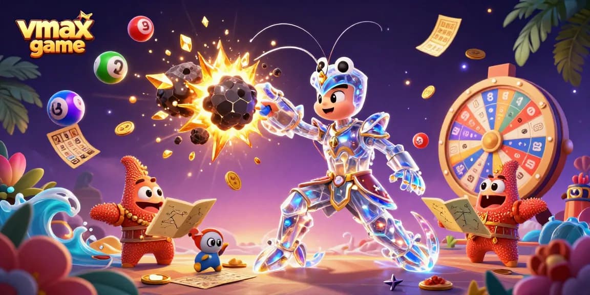 Experience thrilling action in this vmax game adventure with vibrant casino elements and dynamic characters.