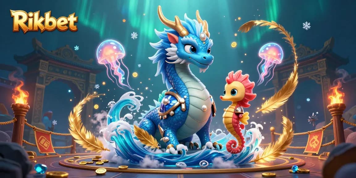 Engage with Rikbet's thrilling underwater casino adventure featuring dragons and seahorses.