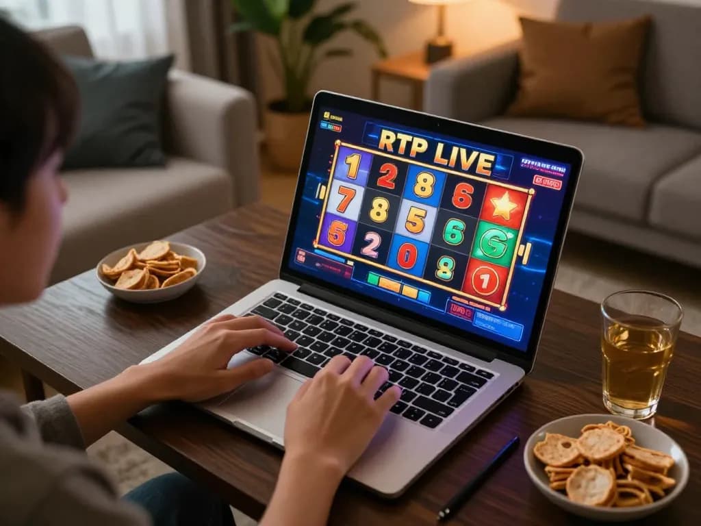 Engaging online gaming session featuring RTP Live slot games with players eagerly waiting for results.