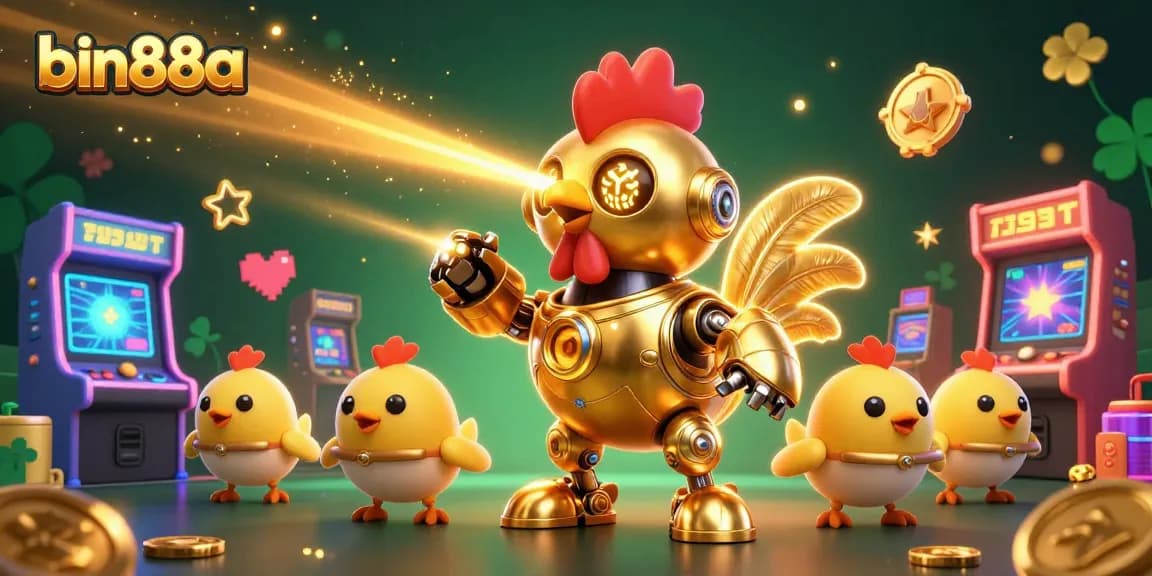 Engage with the thrilling adventures of bin88a in this vibrant 3D casino illustration.
