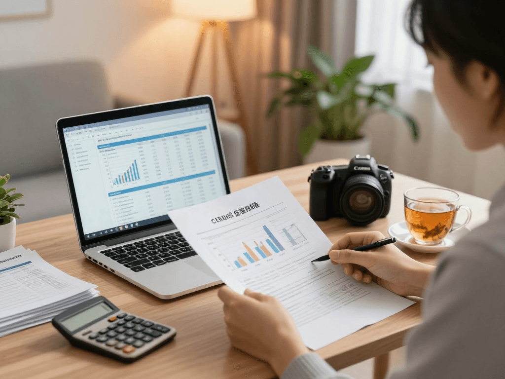 Credit-consolidation.ca consultation in a cozy home office setting with financial planning materials.