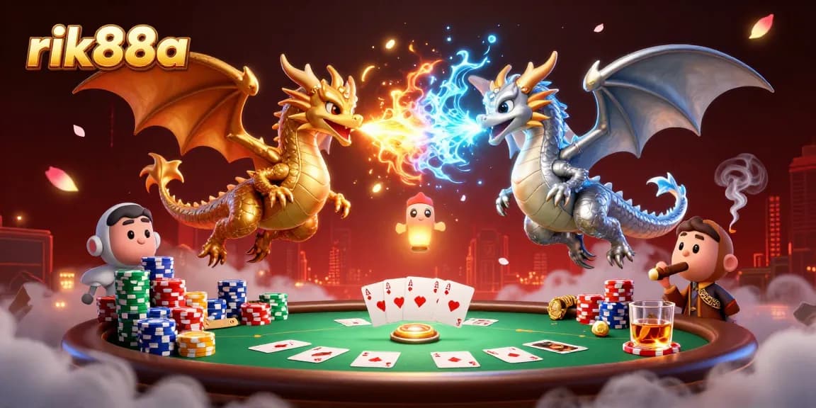 Engage with exciting gambling at rik88a featuring dynamic dragons in a vibrant casino scene.