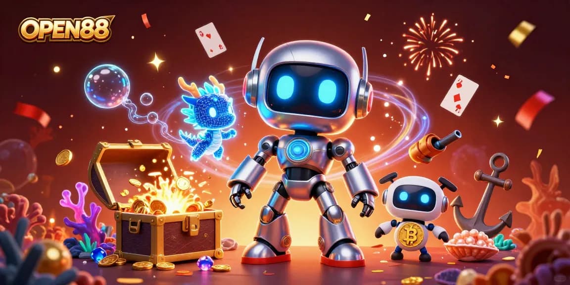 OPEN88 casino experience with vibrant characters and dynamic gaming elements.