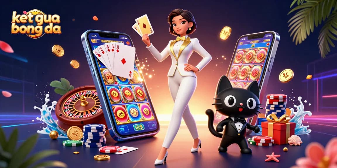 Experience the excitement of betting with ket qua bong da in a vibrant 3D casino illustration.