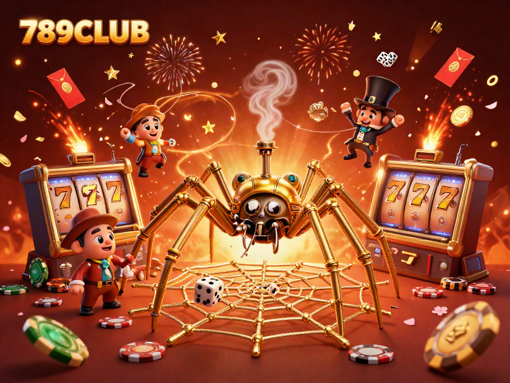 Experience thrilling gameplay with 789CLUB's captivating casino adventure through a vibrant 3D illustration.
