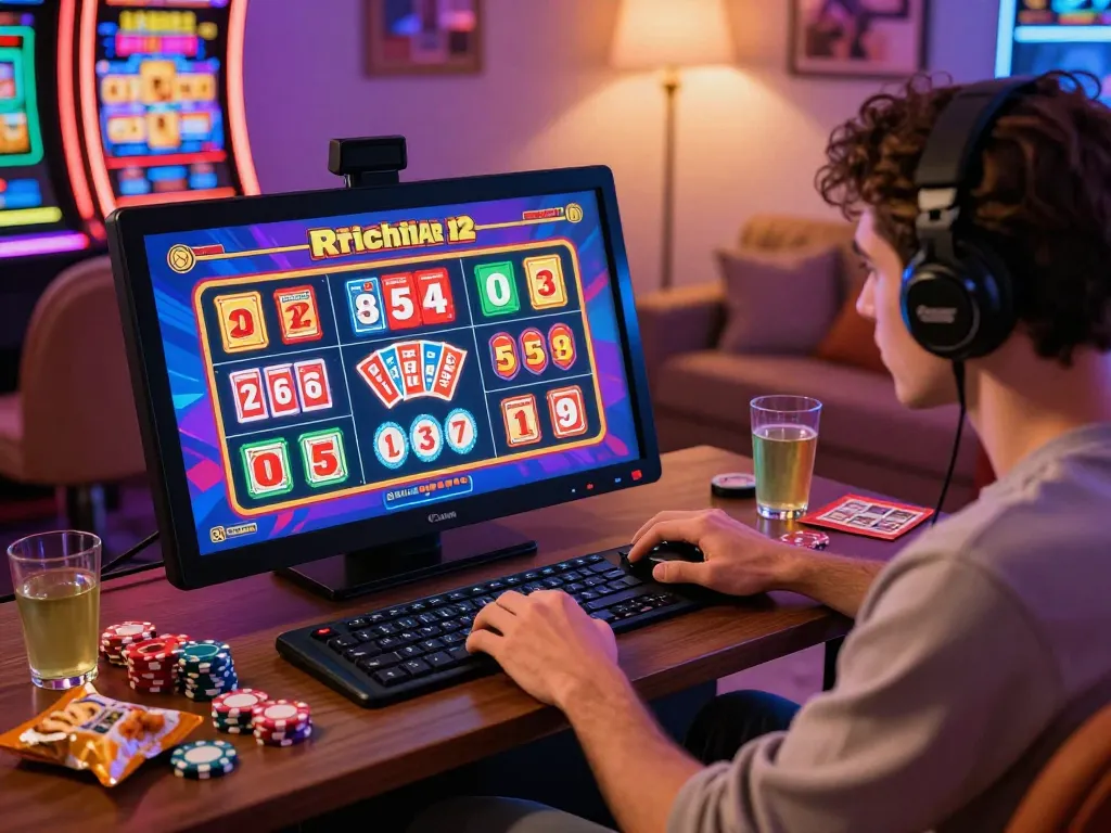 Player excitedly engaging with wraungtoto lottery draw on touchscreen with colorful graphics.