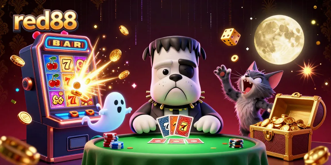 Experience the excitement of red88 casino with a thrilling 3D illustration featuring fun characters and jackpot moments.