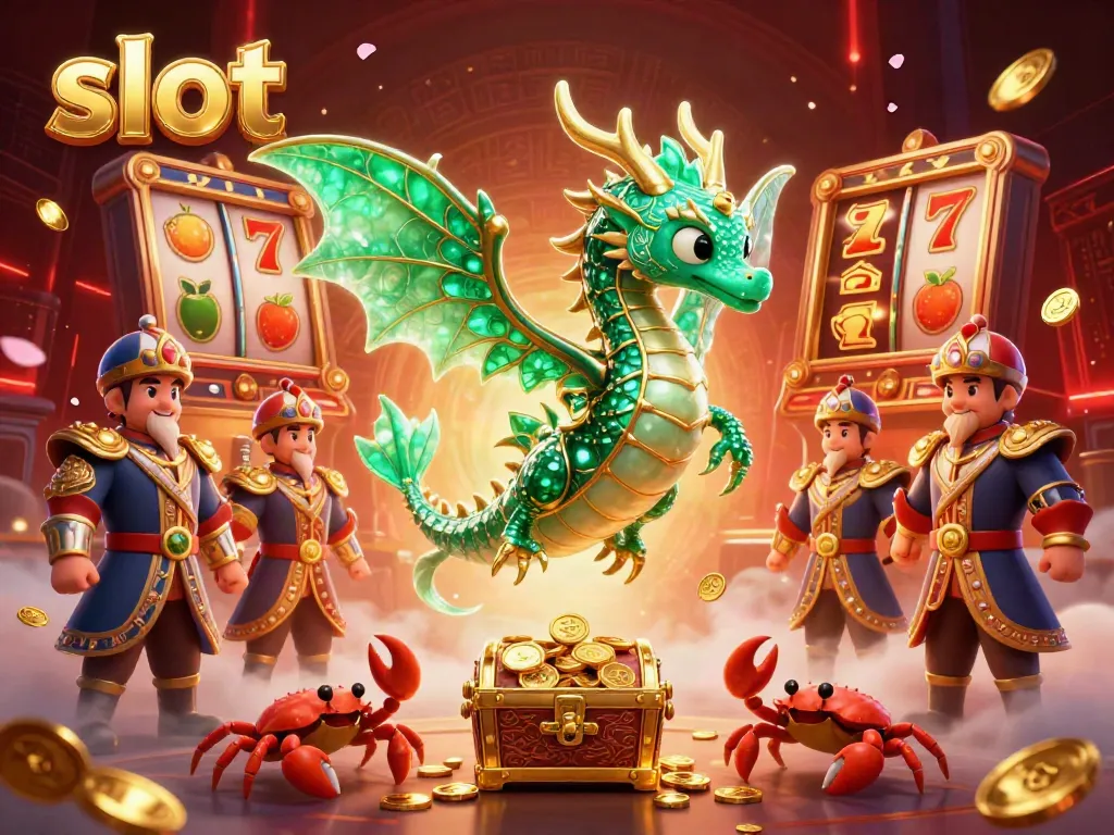 Engaging 3D illustration of a vibrant underwater casino scene featuring a dragon and dynamic slot reels, enhancing the slot gaming experience.