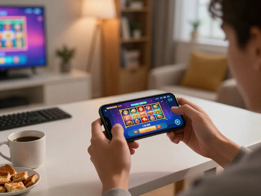 Engaging with the MPO08 Link app for thrilling online gameplay in a cozy home setting
