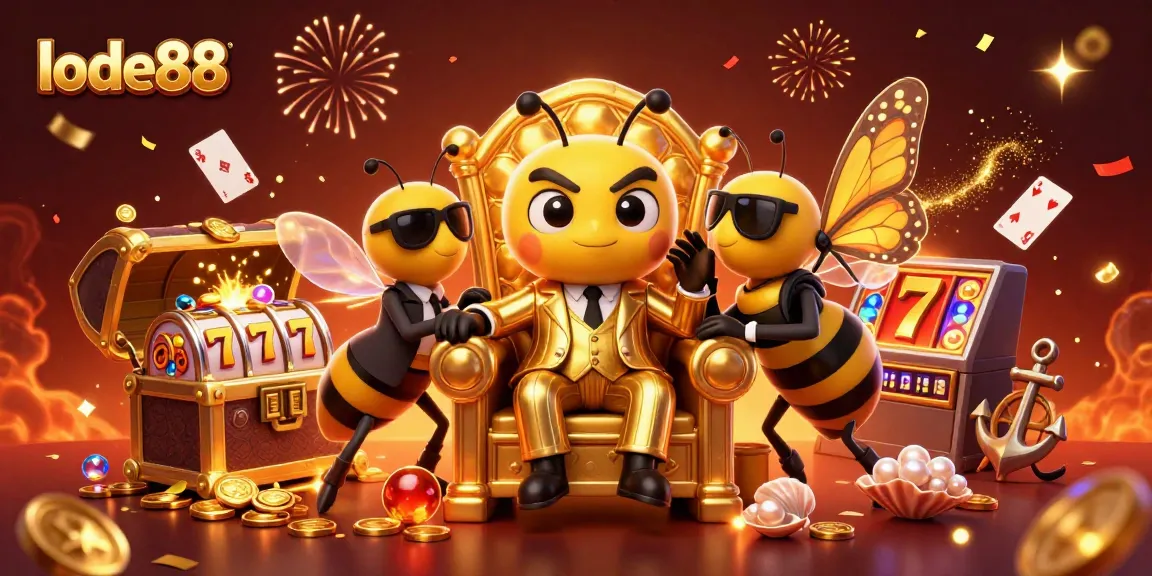 Engage with exciting lode88 casino adventures featuring a bumblebee mob boss and slot machines.