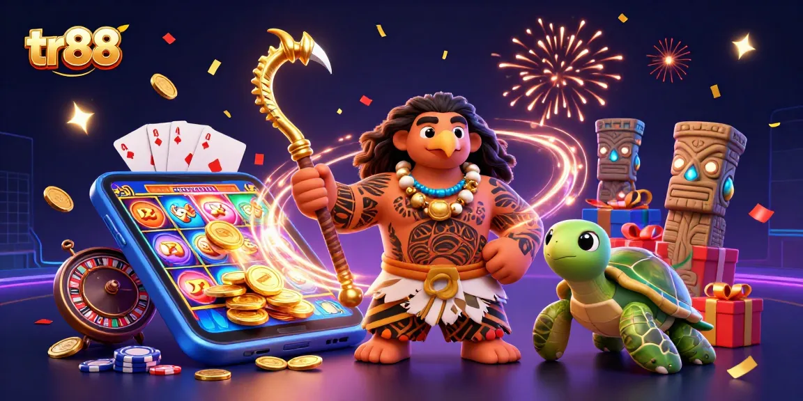 Win big with tr88 games featuring a demigod hawk, slot games, and festive atmosphere.