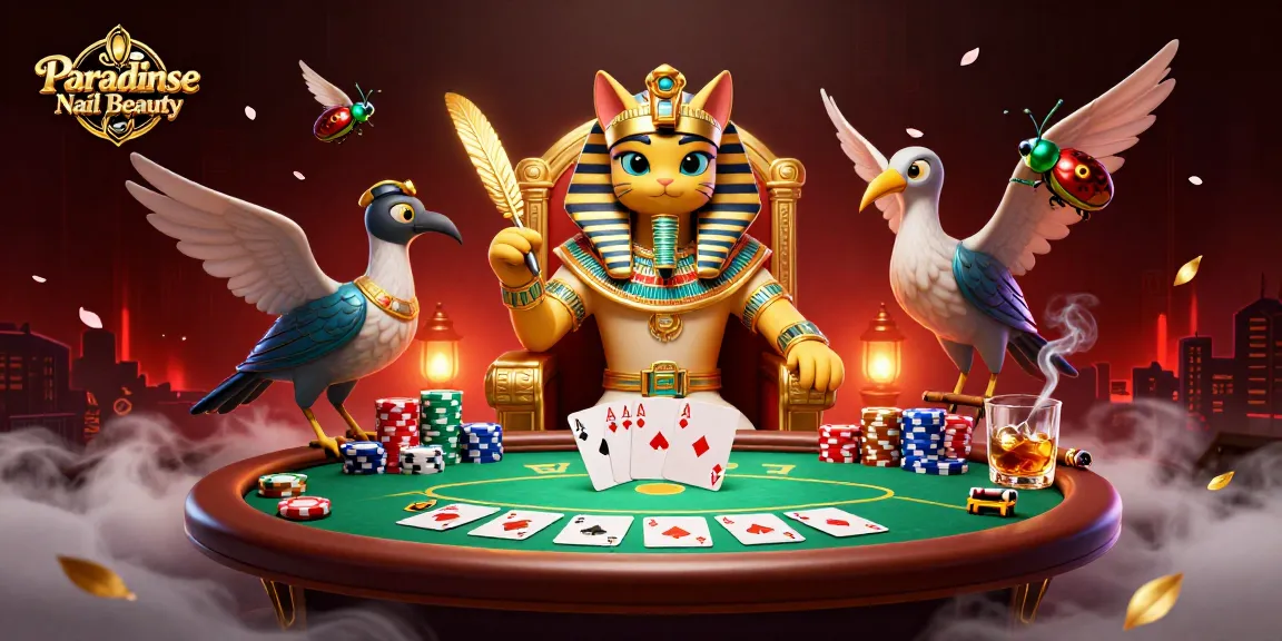 Experience the excitement at Paradise Nail Beauty, with vibrant casino elements and energetic characters.