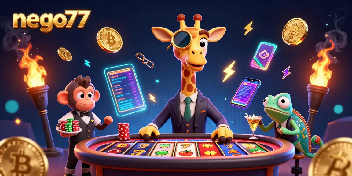 Experience thrilling wins with nego77's vibrant slot action amidst dazzling gaming elements.