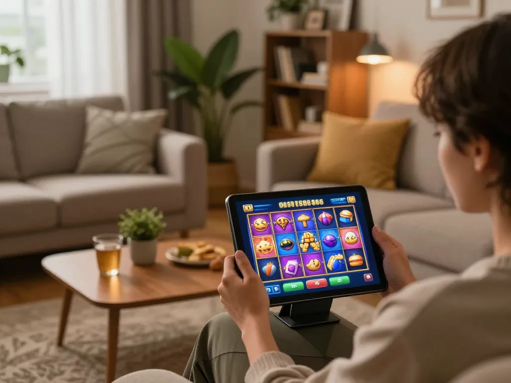 Play exciting slot88 games from home on a stylish tablet with engaging visuals and cozy atmosphere
