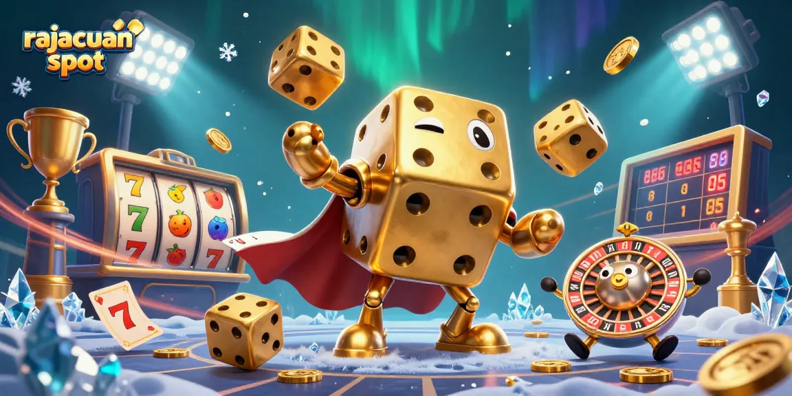 Engage with fun gaming adventures at rajacuan slot featuring golden dice and casino elements.