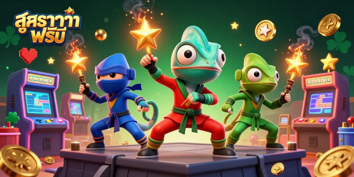 Engage with สูตรบาคาร่า ฟรี as a team of chameleon ninjas showcases powerful casino gaming elements.