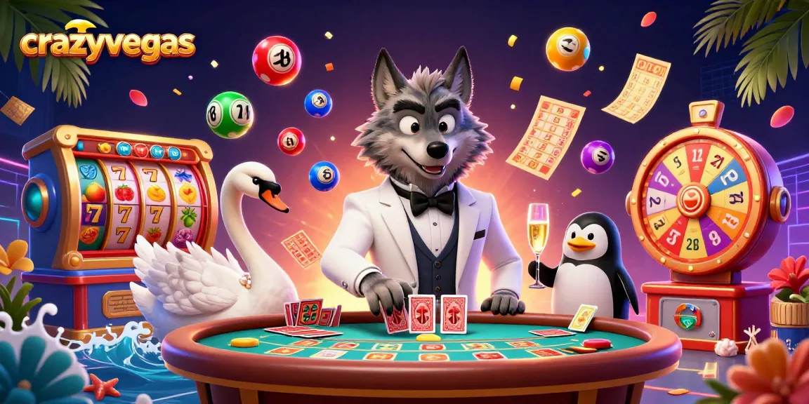 Experience the excitement of crazyvegas with a vibrant casino scene featuring dynamic gameplay elements.