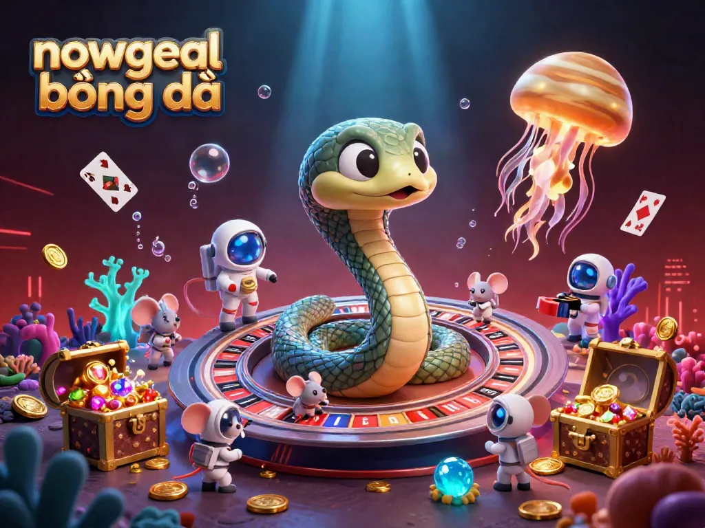 Experience exciting bets on nowgoal bóng đá with astronaut mice and vibrant cosmic gambling elements.