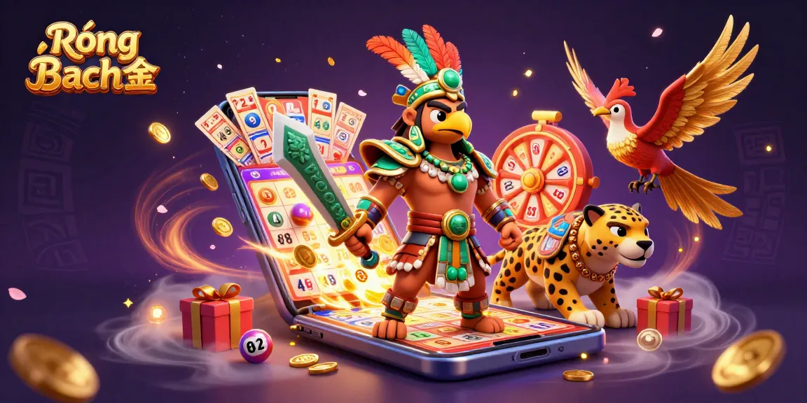 Rồng Bạch Kim enhances lottery winning strategies with engaging visuals of vibrant game elements and characters.