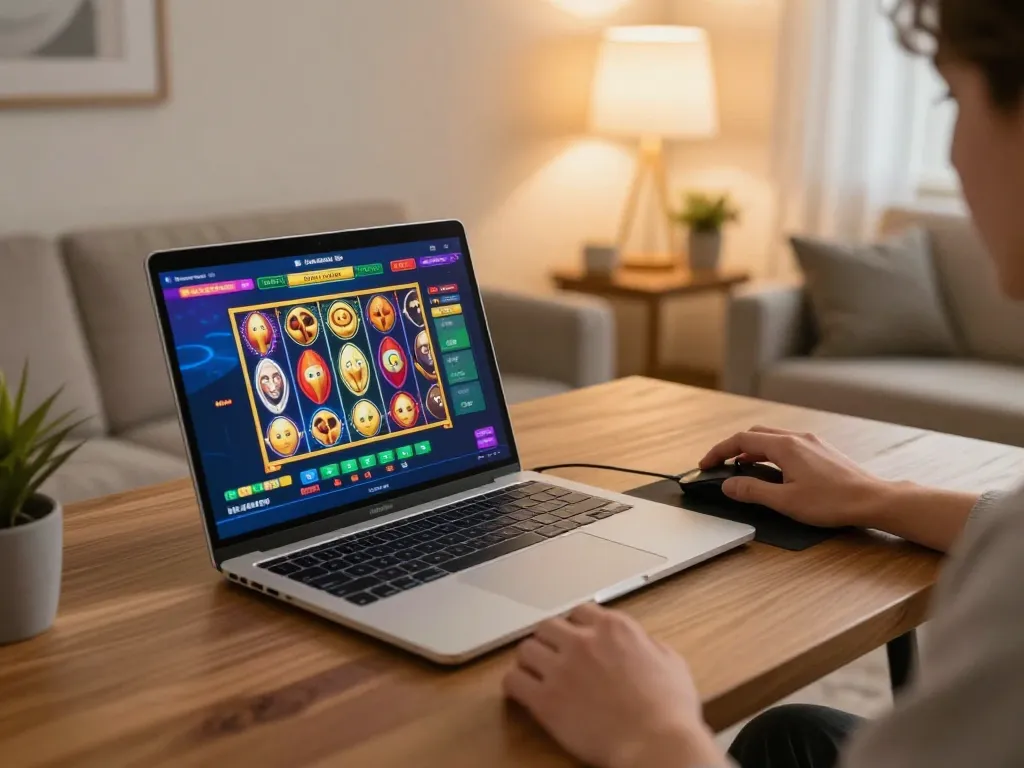 Playing the slot game on xx88 with a stylish home gaming setup