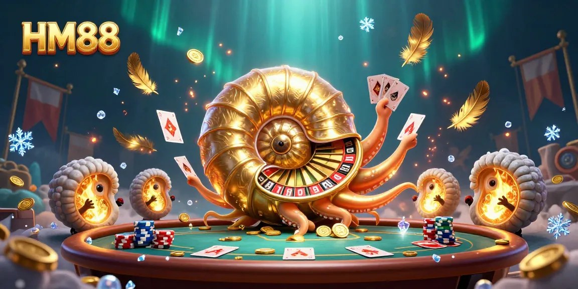 Engage with thrilling poker action at HM88, featuring captivating characters and dynamic casino elements.