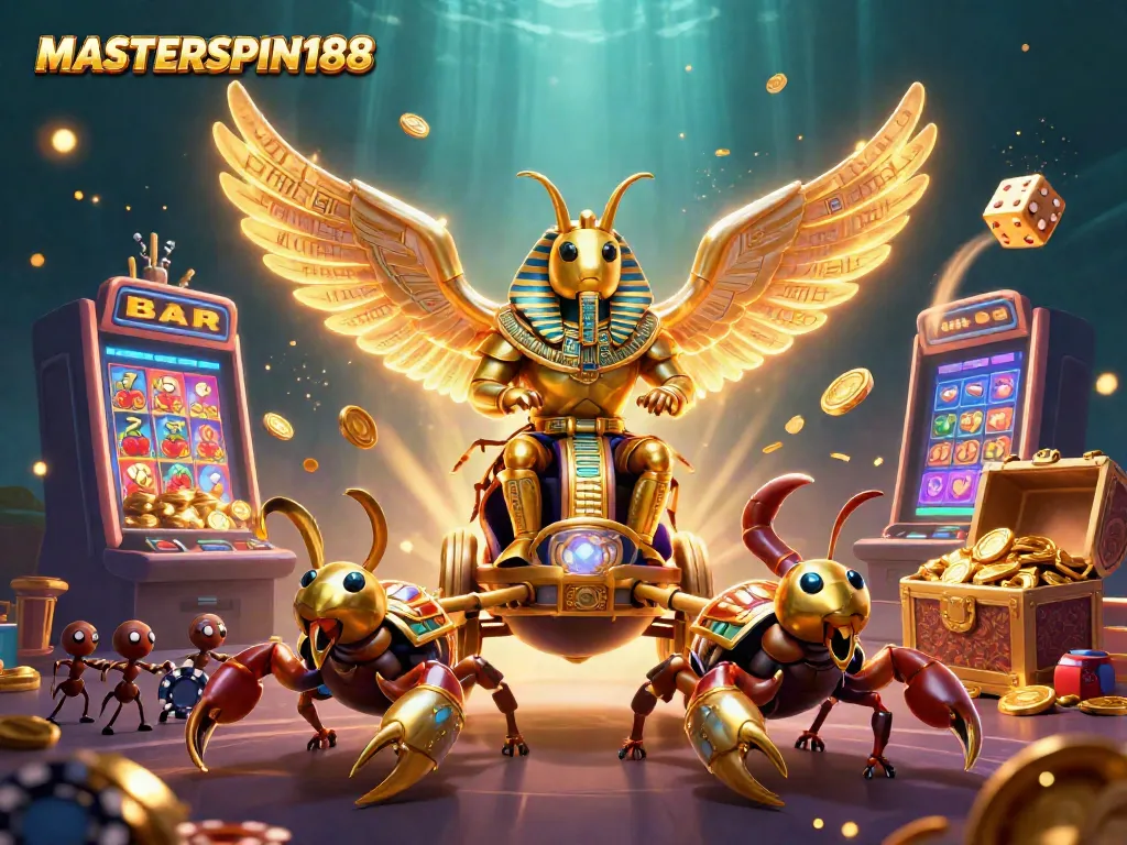 Engage with MASTERSPIN188's exhilarating casino experience featuring vibrant slot machines and unique game elements.