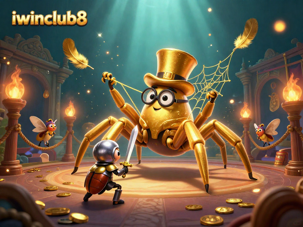 Experience thrilling gaming at iwinclub8 with vibrant characters and dynamic casino elements.