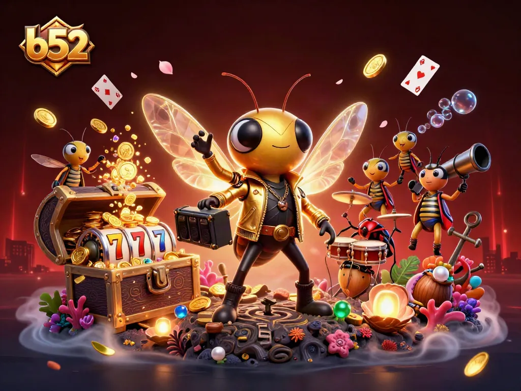 Experience slots with the b52 rock star band amidst thrilling casino treasure