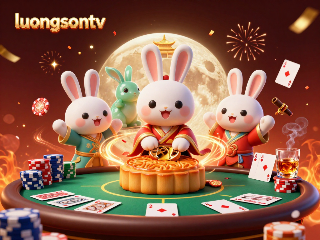 Experience epic gaming action on luongsontv with vibrant poker-themed digital artwork