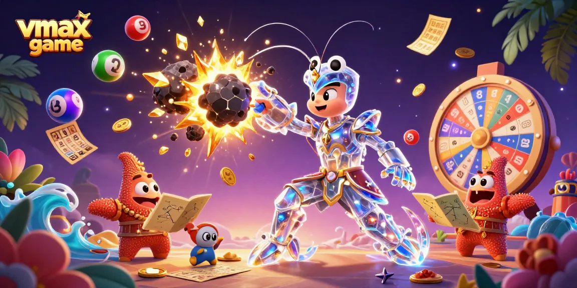 Experience thrilling action in this vmax game adventure with vibrant casino elements and dynamic characters.