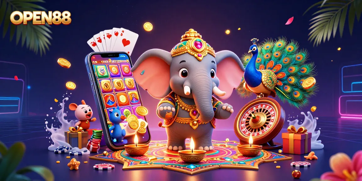 Engage in thrilling gameplay at OPEN88 with vibrant 3D gaming scenes and dynamic elements.