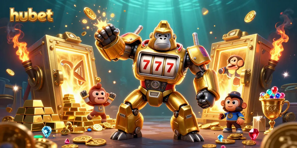 Experience the excitement at hubet with a dynamic 3D illustration featuring thrilling casino elements and winnings.