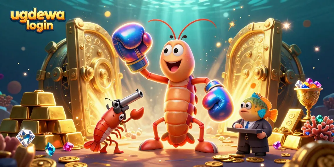 Join the excitement with ugdewa login in this dynamic 3D casino scene featuring vibrant sea creatures.