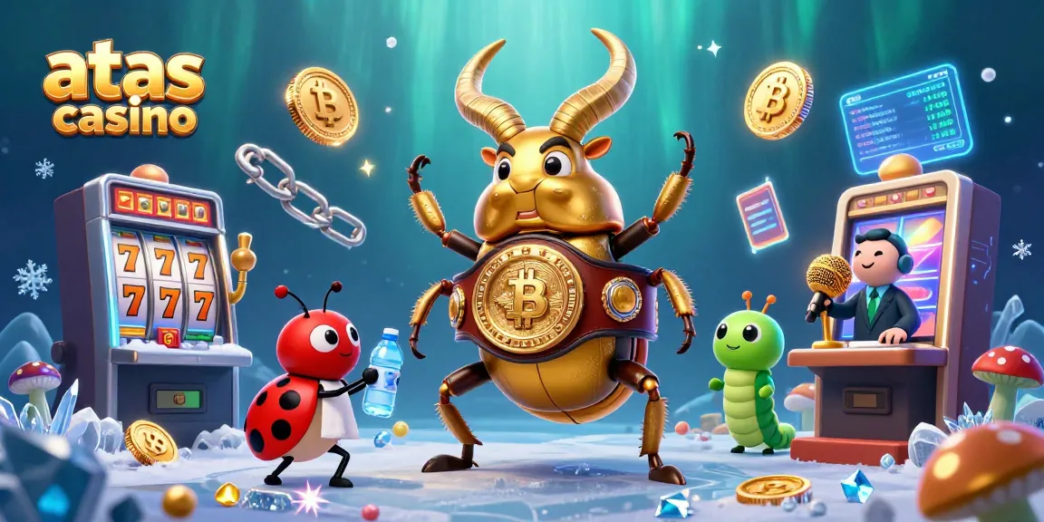 Play exciting slots at atas casino with vibrant characters, glowing coins, and rich 3D details.