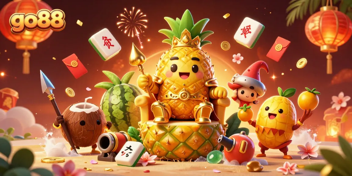 Go88 game zone packed with vibrant characters and dynamic casino elements for an exciting experience.