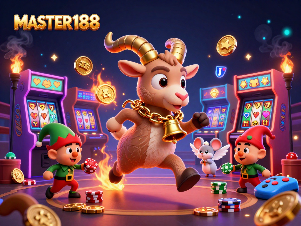 Experience MASTER188's thrilling holiday-horror casino with 3D Krampus, angel mouse, and elf gremlins in action.