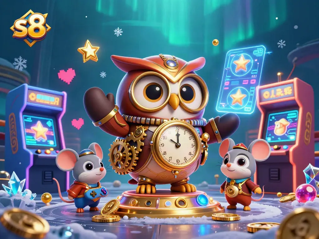 s8 offers thrilling casino experiences with a vibrant 3D illustration featuring gaming and casino elements.