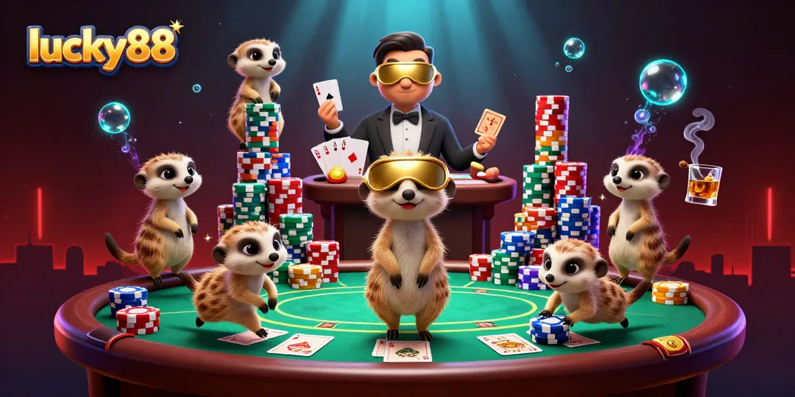 Experience thrilling gameplay at lucky88 with meerkats hosting an energetic casino scene.