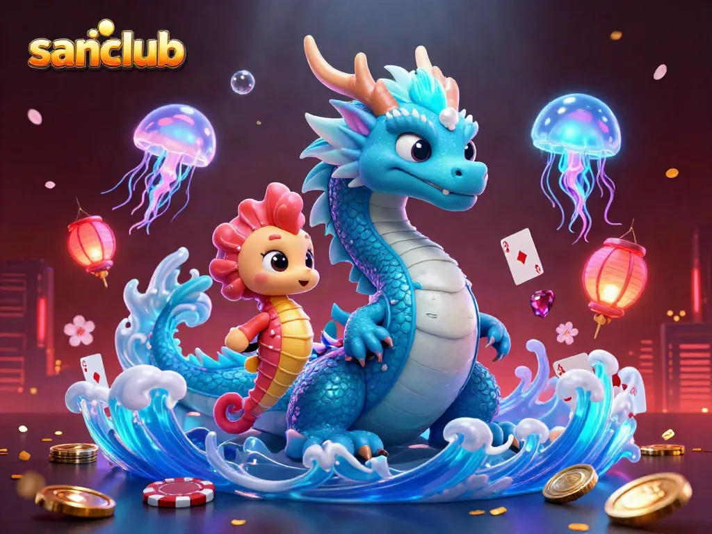 Experience thrilling gameplay at sanclub with vibrant casino elements and dynamic characters.