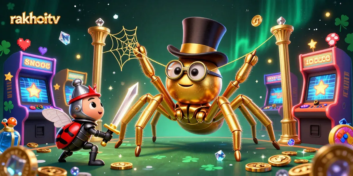 Engage with rakhoitv’s dynamic online gaming experience featuring a golden tarantula and beetle knight.