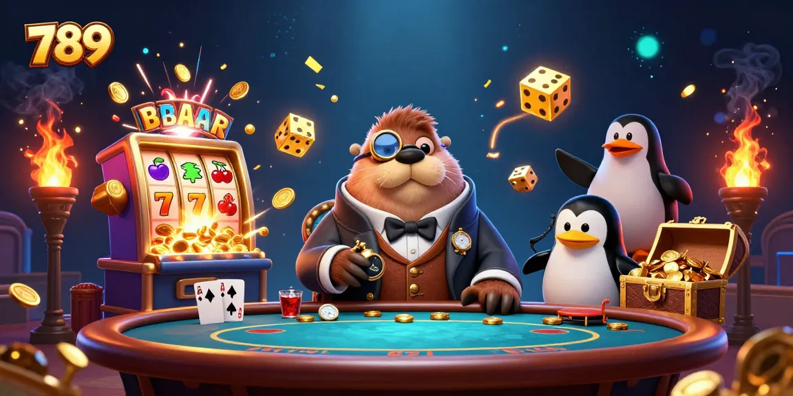 Enjoy an underwater poker game with 789's striking walrus and penguin dealer characters.