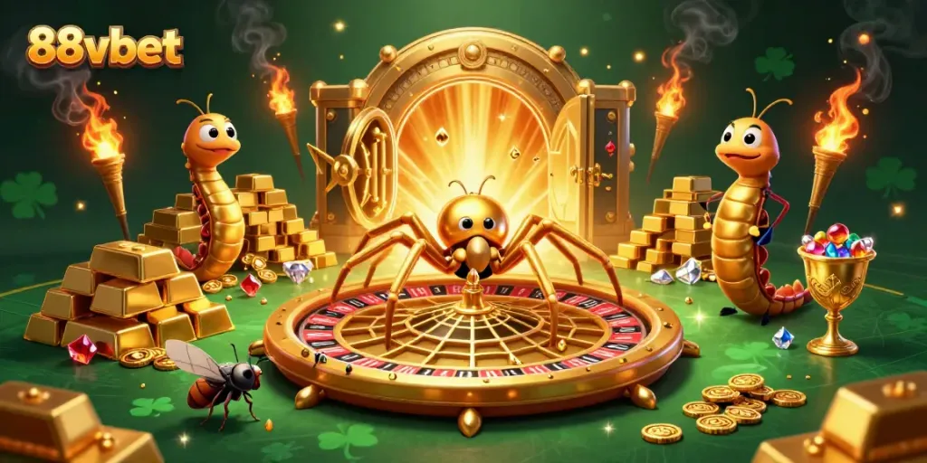 Experience the thrill of 88vbet casino gaming with vibrant characters and dynamic elements.
