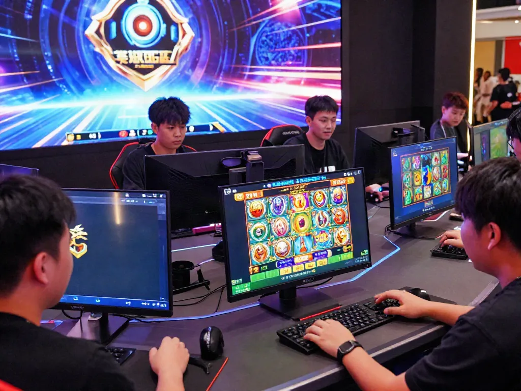 Engaging players experiencing QQMacan link's dynamic gaming atmosphere with vibrant slot games.