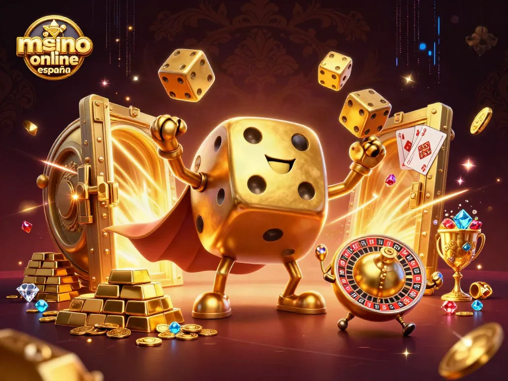 Juego emocionante y visual en el mejor casino online España con dados, ruleta y tesoros brillantes