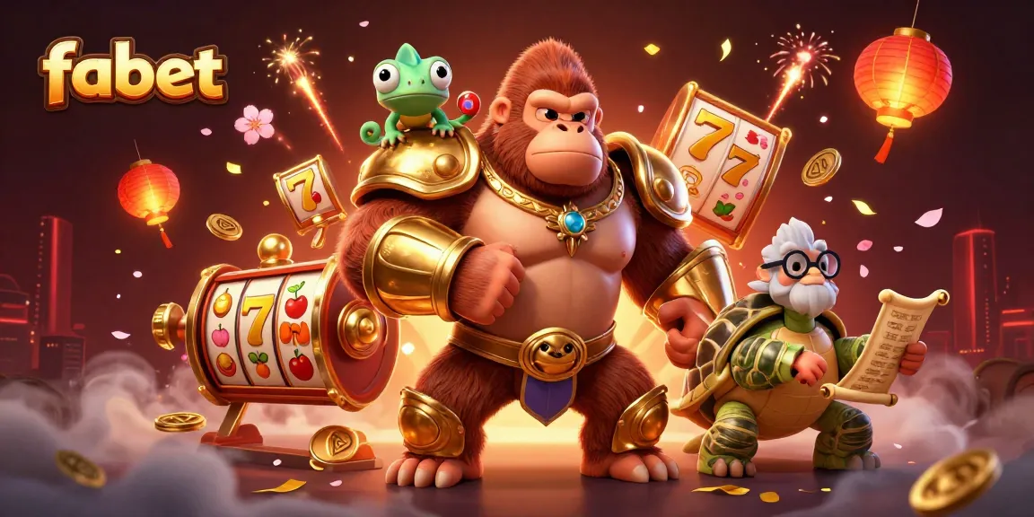 Experience the excitement of fabet online slots with cartoon characters in an extravagant setting.