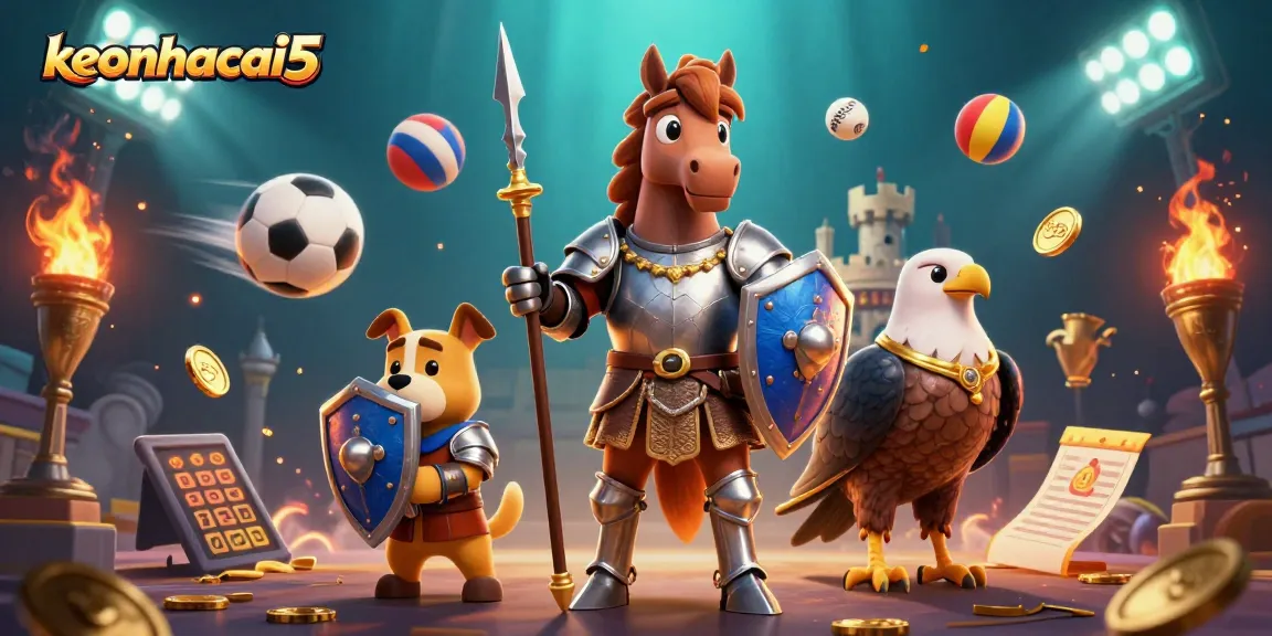 Engage with keonhacai5 for exciting sports betting action among dynamic characters and casino elements