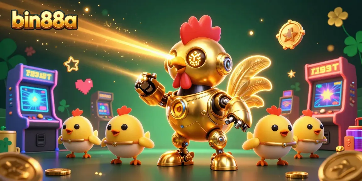 Engage with the thrilling adventures of bin88a in this vibrant 3D casino illustration.