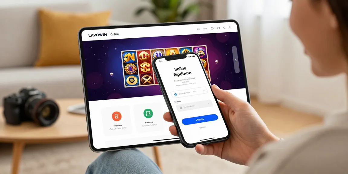 User accessing lavowin daftar on a mobile device, showcasing an intuitive gaming interface.
