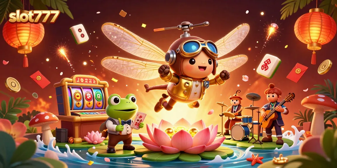 Engage with slot777's thrilling casino atmosphere featuring vibrant characters and dynamic gaming elements.